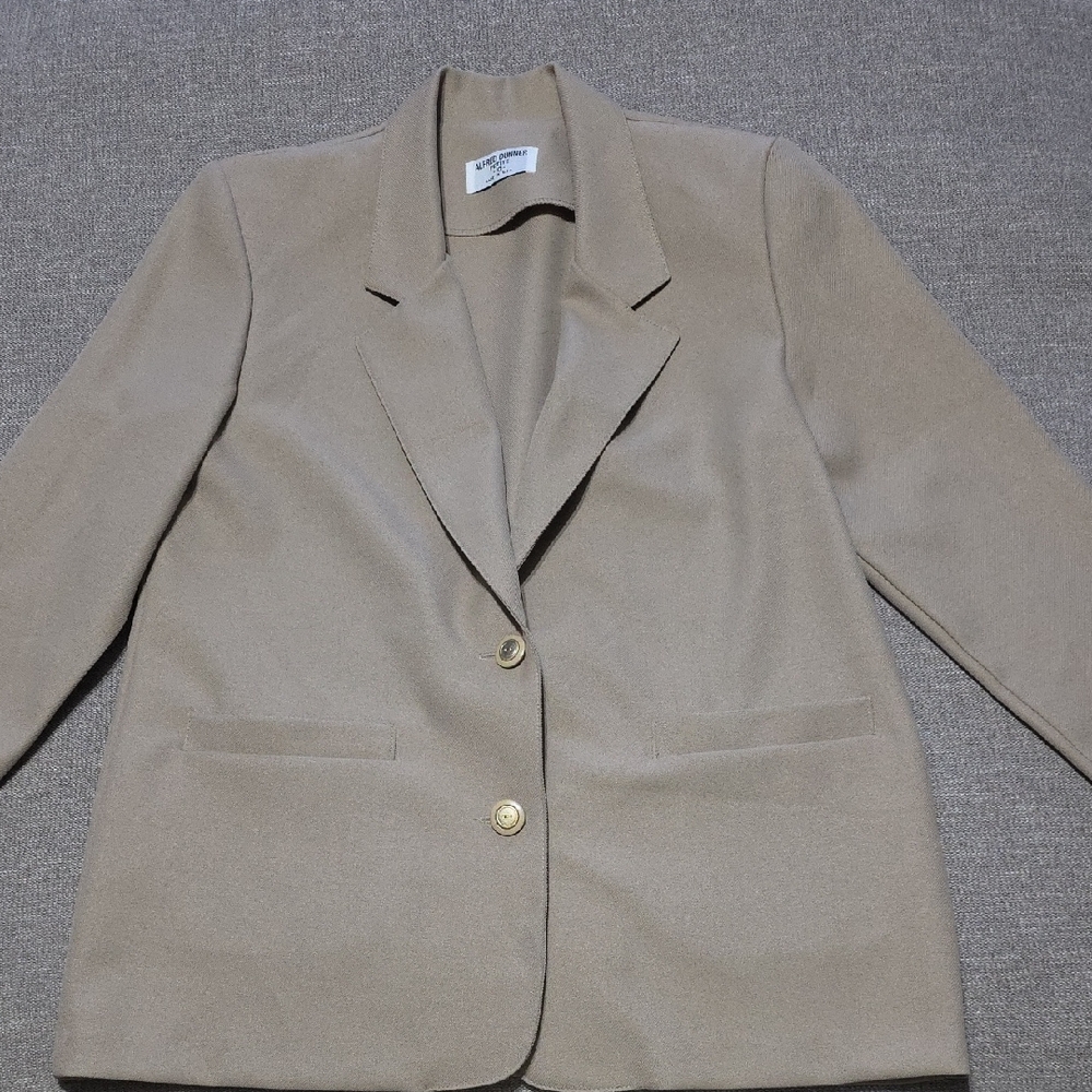 Alfred Dunner Tan Blazer with Gold Buttons